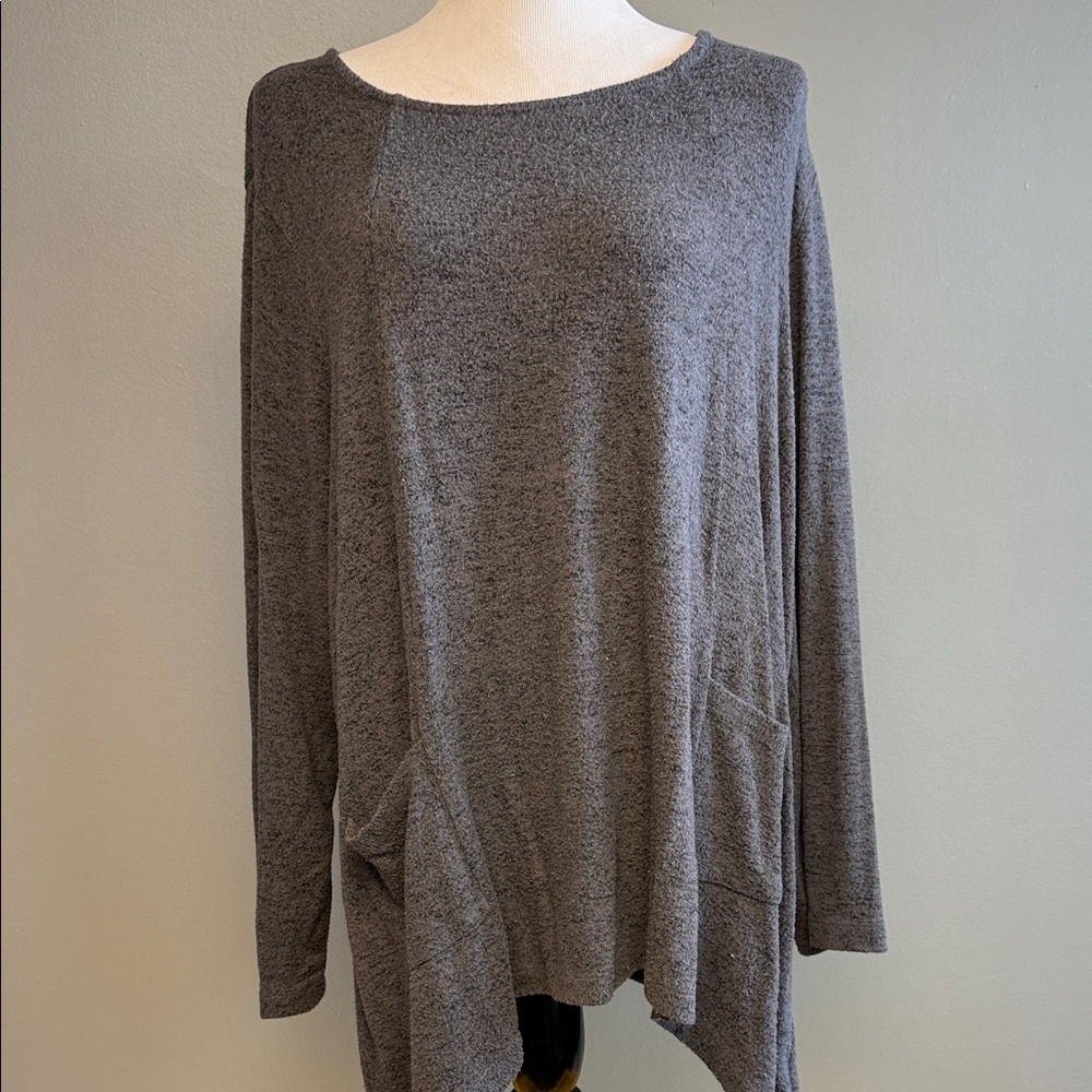 Soft Surroundings Gray Knit Tunic Top 2X